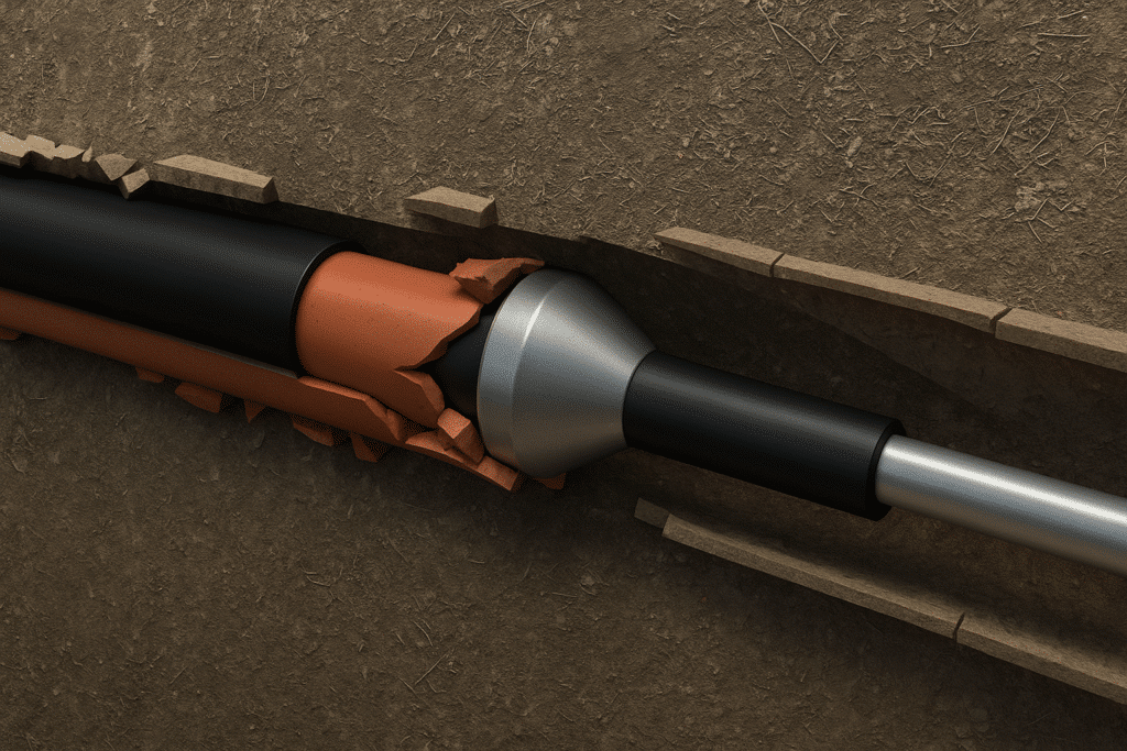 pipe bursting demonstrated