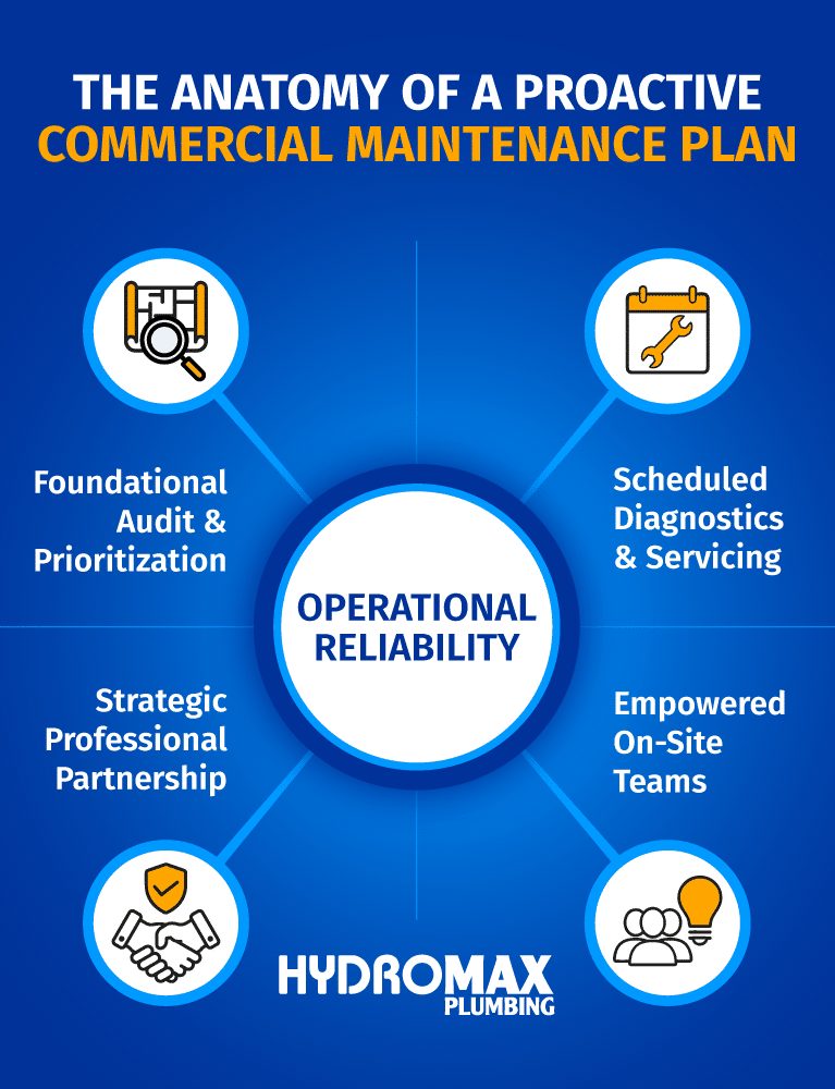 Proactive commercial maintenance plan for operational reliability and effective service management.