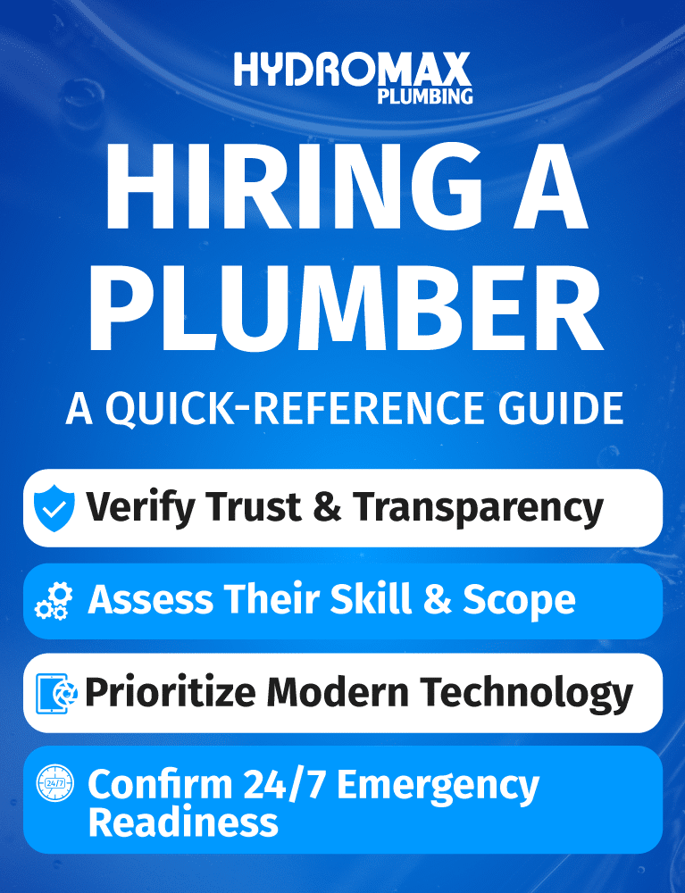 Quick guide on hiring a plumber: check skills, transparency, and emergency readiness.